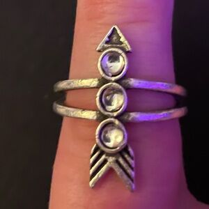 Stainless Steel Arrow Ring, Size 5